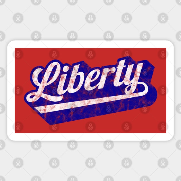 Show Your Support for LIberty with this vintage design Sticker by MalmoDesigns